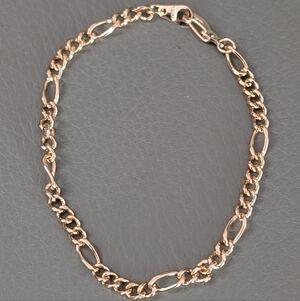 14KGP Woman's Figaro Bracelet